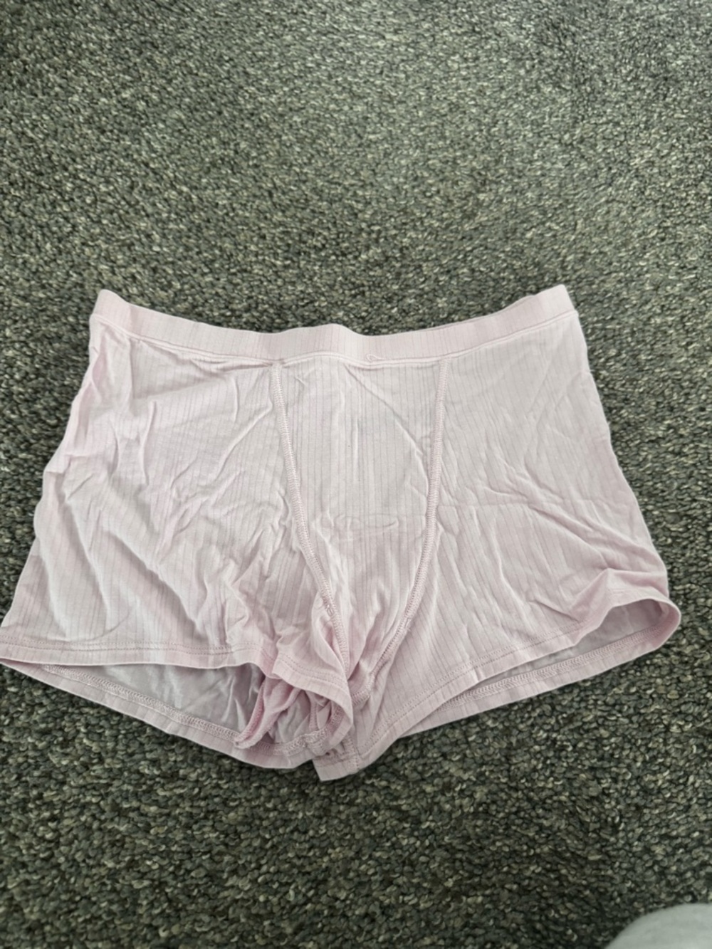 Women's Soft Ribbed Light Pink Lounge Shorts